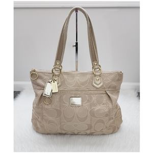 Coach Poppy Signature Lurex Glam Tote/ Shoulder bag H1193-17890